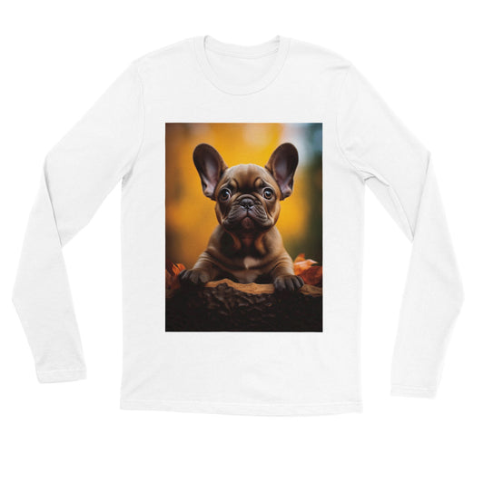 Premium langærmet T-shirt - Autumn Sentinel French Bulldog 