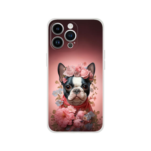 Flexi case - Floral Adornment French Bulldog