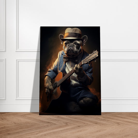 Lærredstryk - Blues Maestro French Bulldog