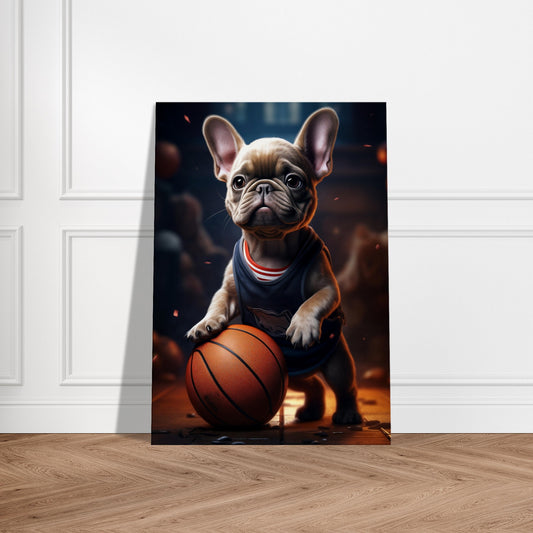 Lærredstryk - Fransk Bulldog Basket Player 