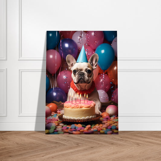 Plakat - Fransk Bulldog fødselsdag