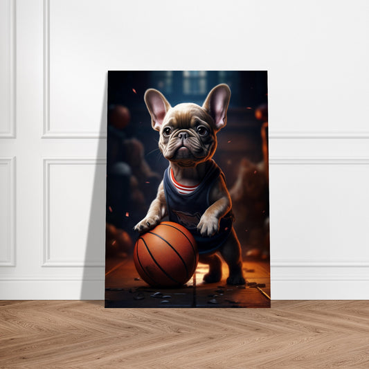 Aluminiumstryk - Fransk Bulldog Basket Player 