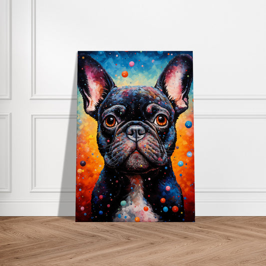 Lærredstryk - Cosmic Dot French Bulldog 