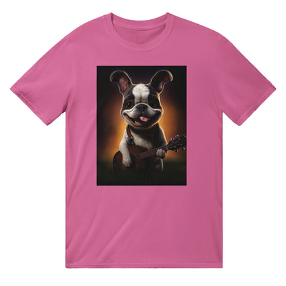 T-shirt med rund hals - Melodic Mirth French Bulldog 