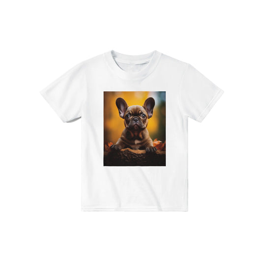 Børne T-shirt med rund hals - Autumn Sentinel French Bulldog