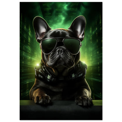 Aluminiumstryk - kybernetisk fransk bulldog 