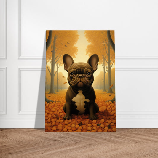 Lærred Print - Autumn Feel French Bulldog 