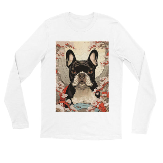 Premium langærmet T-shirt - Cherry Blossom French Bulldog